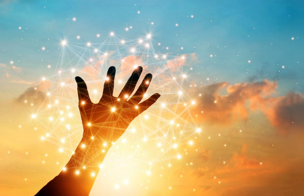 ERP eCommerce - A Person's Hand Against the Sky